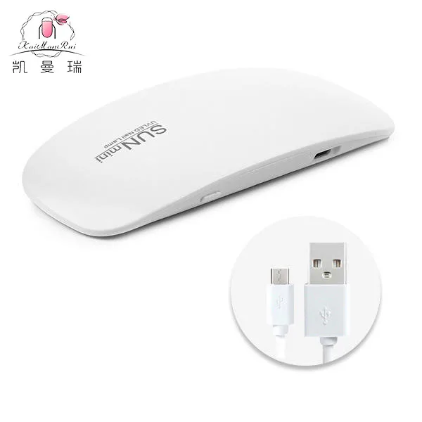 New SUN Mini 6W 6LEDS LED  Cordless UV Nail Lamp Dryer Manicure Nail Lamp UV Gel Professional Nail Lamp