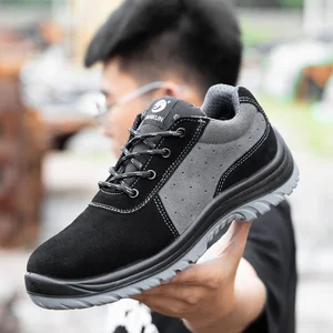 JIANKUN CE Men's Safety Shoes Comfortable Anti-Puncture Breathable Mesh Sneakers 48-Hour Delivery Steel Toe Jogger Good Year