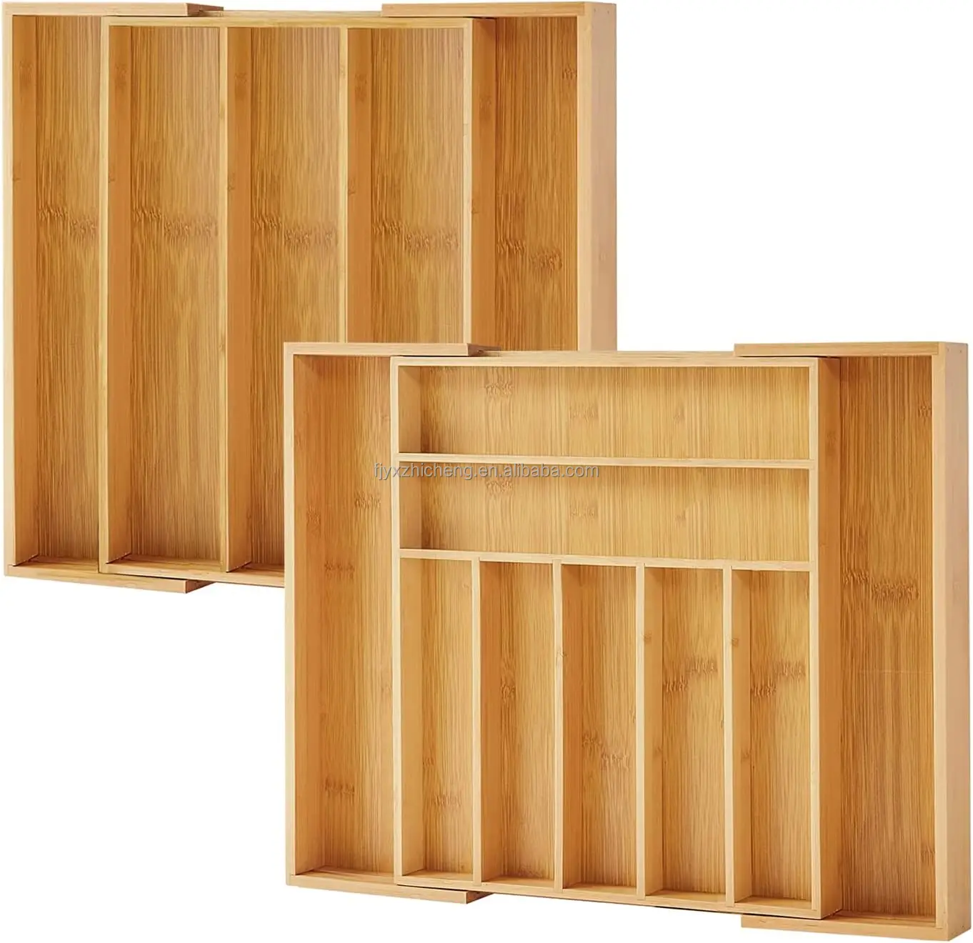 product premium 2 pack bamboo drawer organizer expandable silverware utensil tray dividers 7 9 slots kitchen organizer for flatware-0