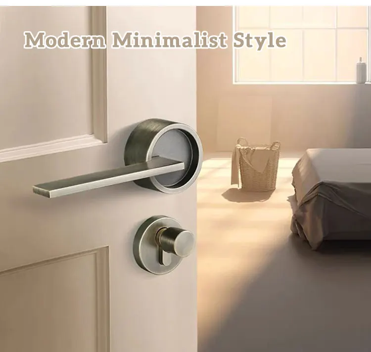 Rose Gold Door Handle Luxury Modern Design Privacy Door Handle