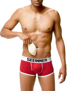 Custom LOGO Mens Boxer Plain Color OEM Boxer Briefs Moisture Wicking Cotton Sports Boxer Briefs for Men