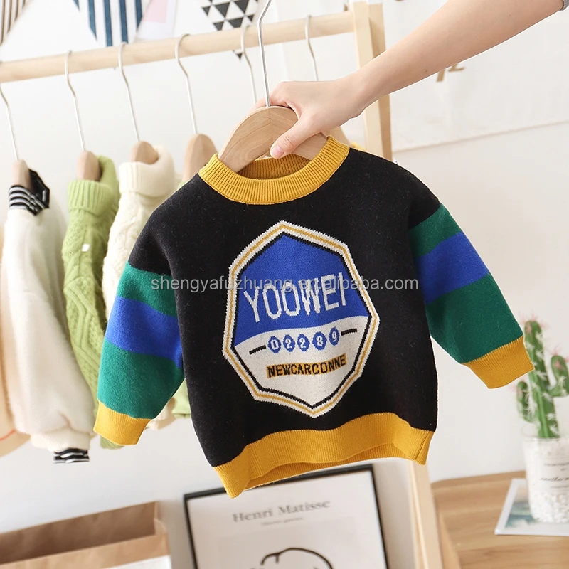 Girls Knitted Baby Cute Pullover Sweater Autumn Children's Sweater Cartoon Quality Winter Cotton Computer Knit Sweaters