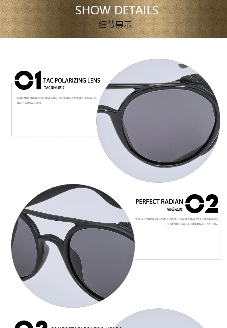 New Fashion Round Frame Sunglasses Retro Personality Steampunk ...