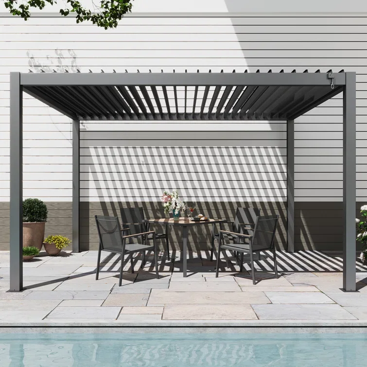 product hangzhou minglei new design aluminum roof pergolas garden retractable outdoor pergola-62