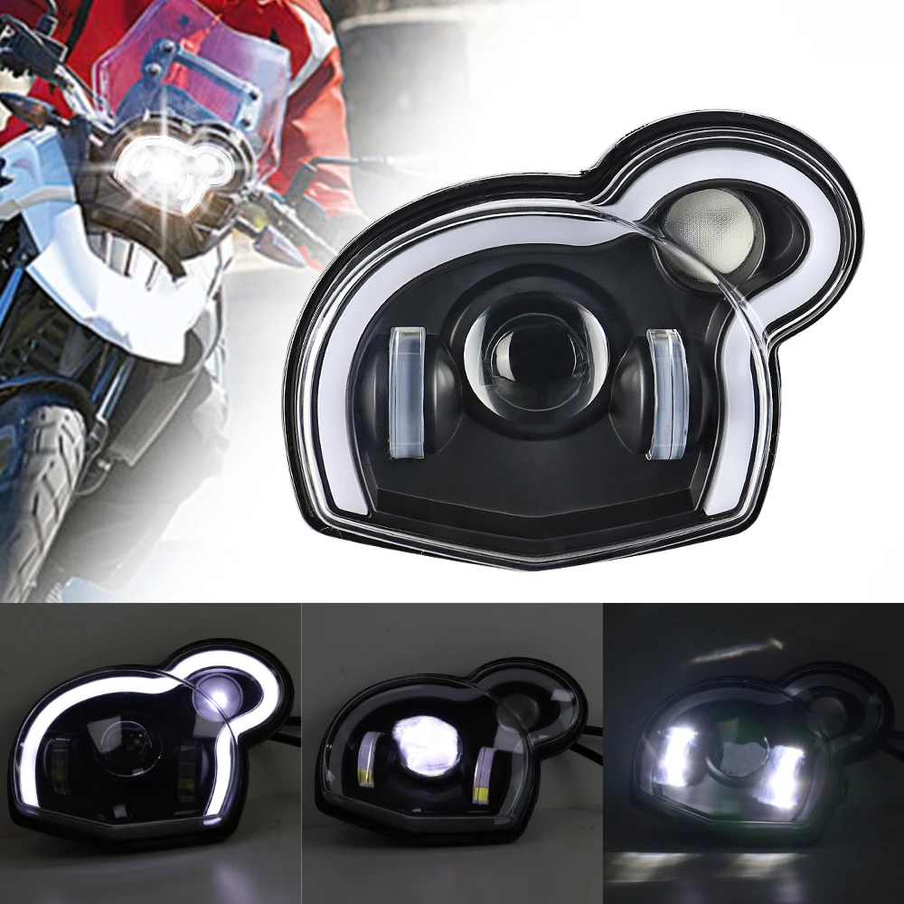 product tiypeor led motorcycle headlight assembly angel eyes devil eye headlamp for g650gs sertao r13 2011 2017 g650gs 2012 2016-2