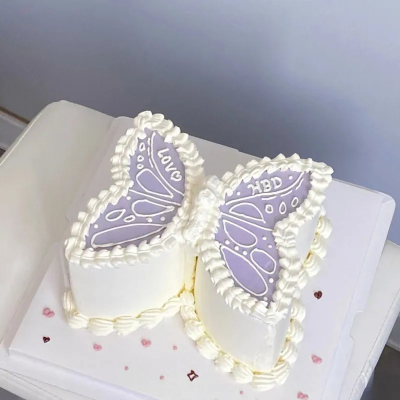 CCINEE Lot de 60 décorations de gâteau papillon, pics de cupcake papillon 3D pour anniversaire, fête prénatale, mariage, décoration de gâteau, rose et violet