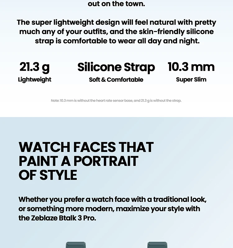 Zeblaze Btalk 3 Pro AMOLED Display Hi-Fi Bluetooth Phone Calls Health and Fitness Tracking Smart Watch