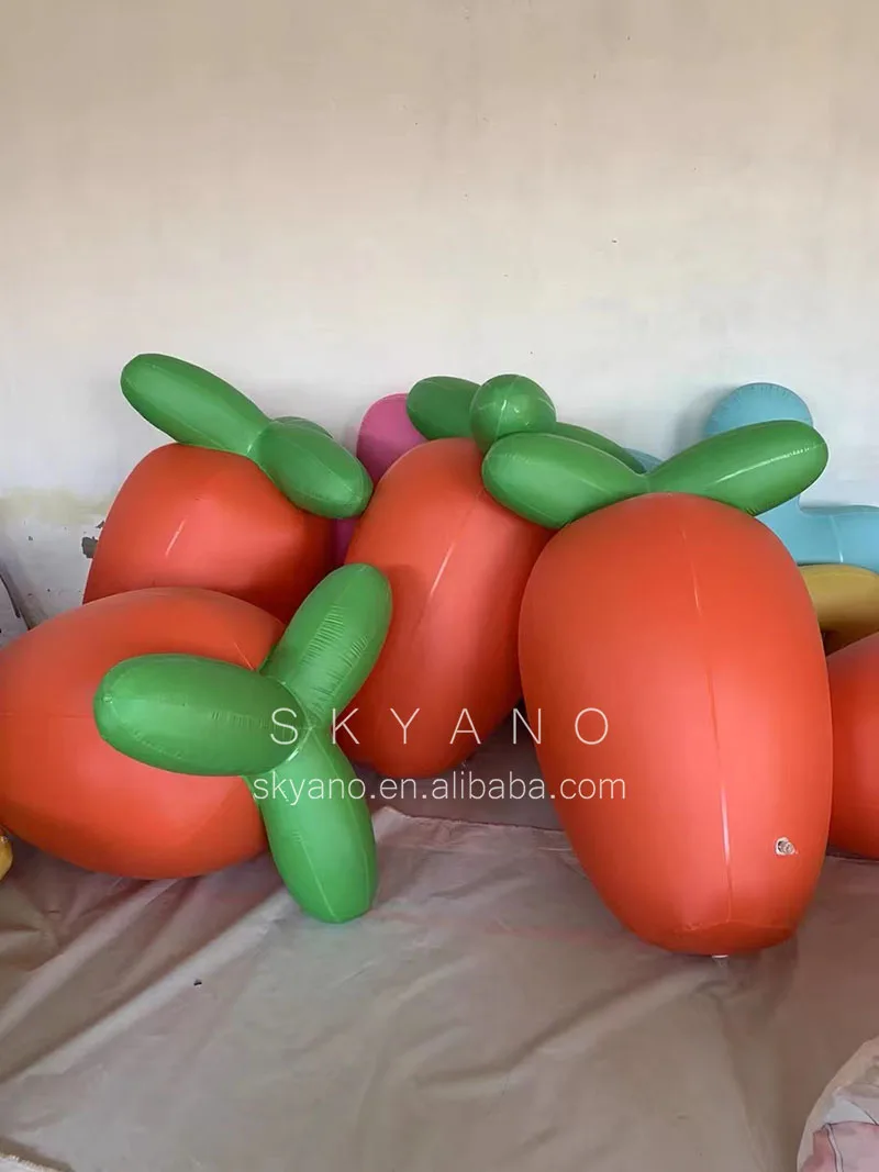 Inflatable Simulation Vegetable Model Balloon, Eggplant, Tomato, Corn, Cabbage, Pepper, Carrot Inflatable Advertising Sculpture