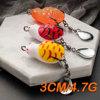 Cheery Wholesale Thai Frog Bait Mini 3cm 4.7g High Bionic Soft Bait Frog Fishing Lure Double Hook Floating Lures Fishing Lure – Soft Lure – view 3