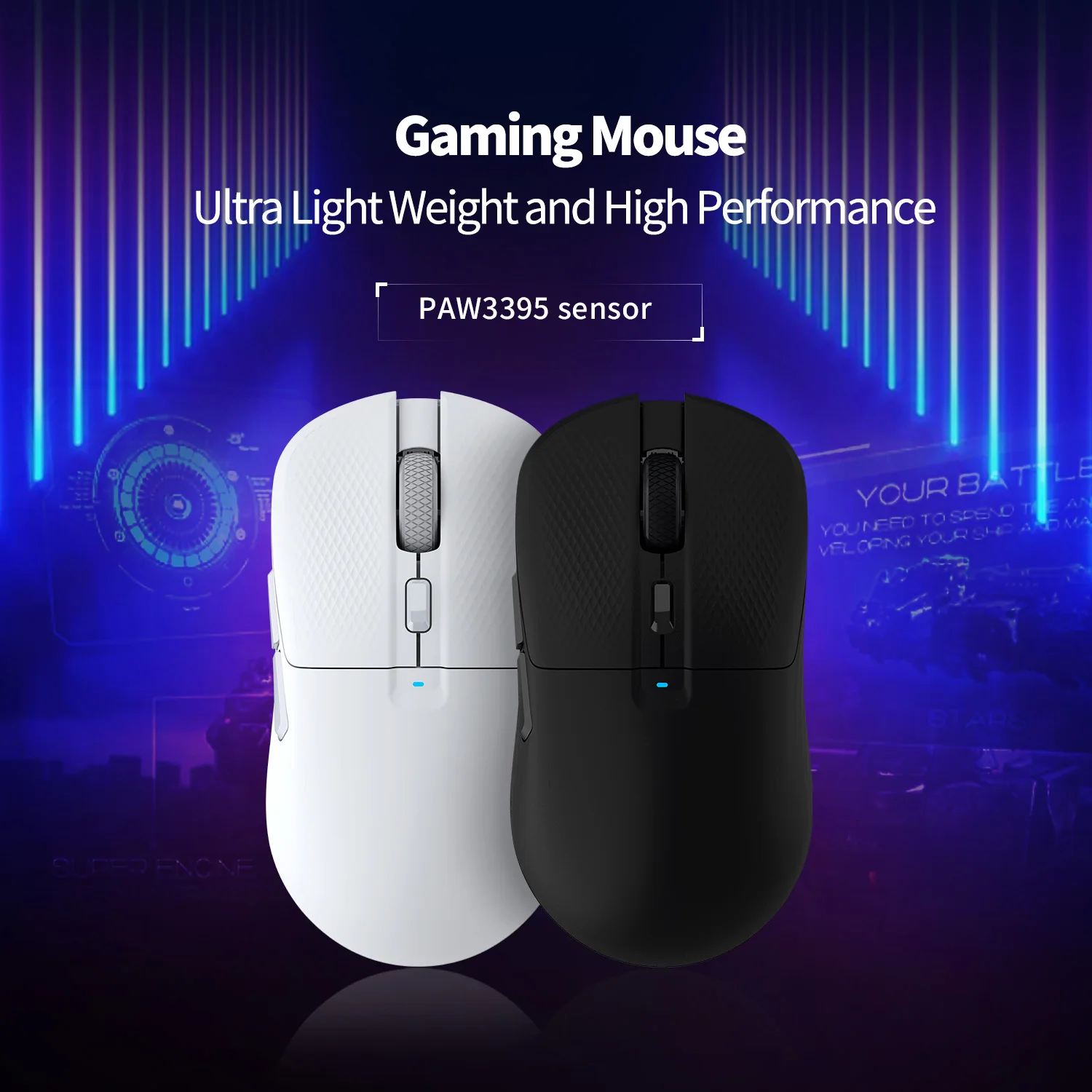 6 Button Programmable Pixart 3395 Sensor 26000dpi Triple-mode 4k Dongle ...