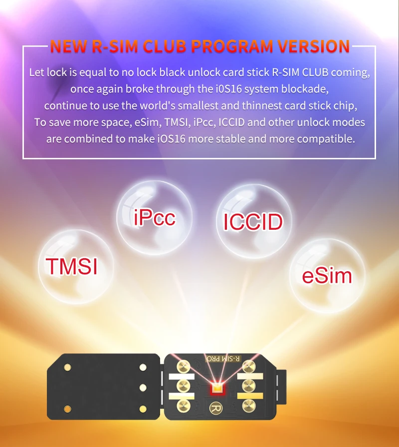 R-SIM18 CLUB a full series SIM  Cards for iphone 14  ios 16