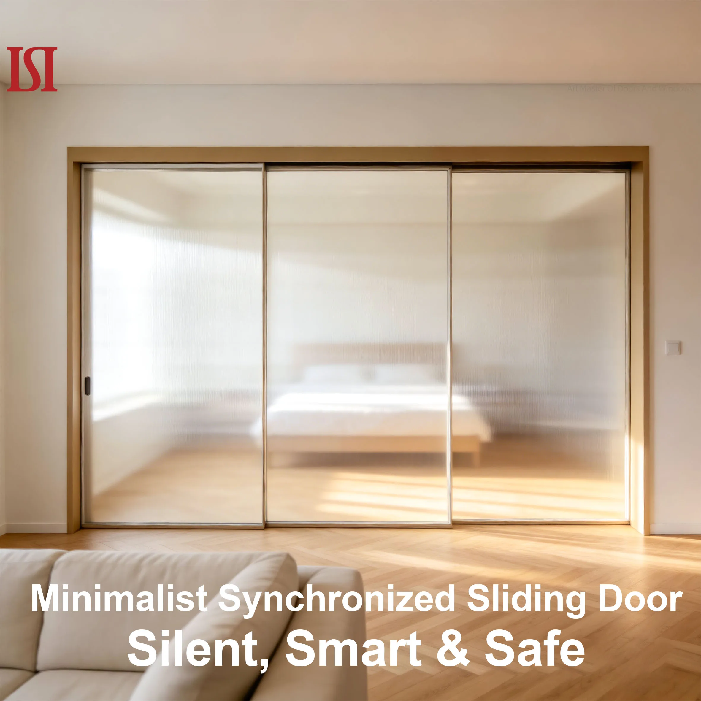 Customized Double Tempered Glass Aluminum Sliding Doors
