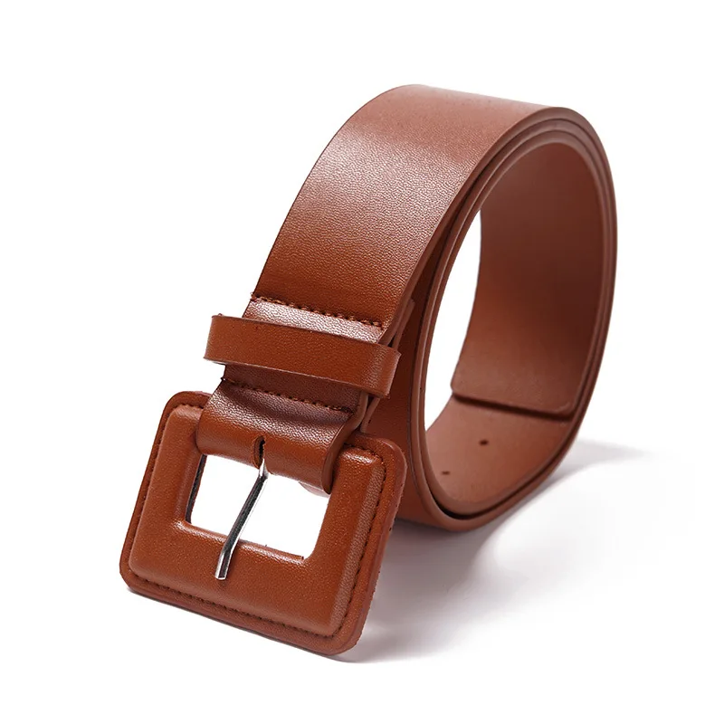 Новый модный простой дизайн мягкий женский ремень с широкой талией из натуральной кожи для