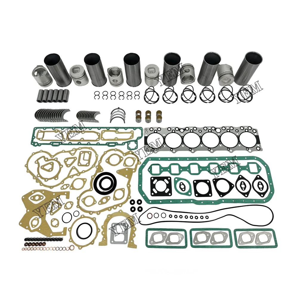 For Isuzu 6BB1 Cylinder Liner Kit With Gasket Set Engine Rebuild Kit 4