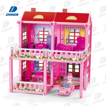 Doll House Miniatures Diy Girls House for Kids Pretend Play Set House Toys Kids Furniture Toys Baby Toy