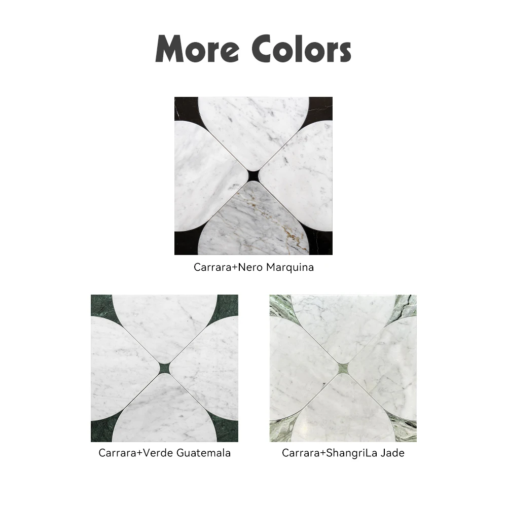 Lander Stone Luxury Waterjet Marble Mosaic Tile Parquet Design Hotel Room Home Commercial Use for Floor Stone Mosaic Tile