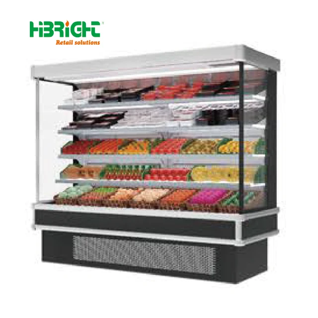 5-Shelf Beverage Display Refrigerator for Supermarkets - Open Chiller Without Door