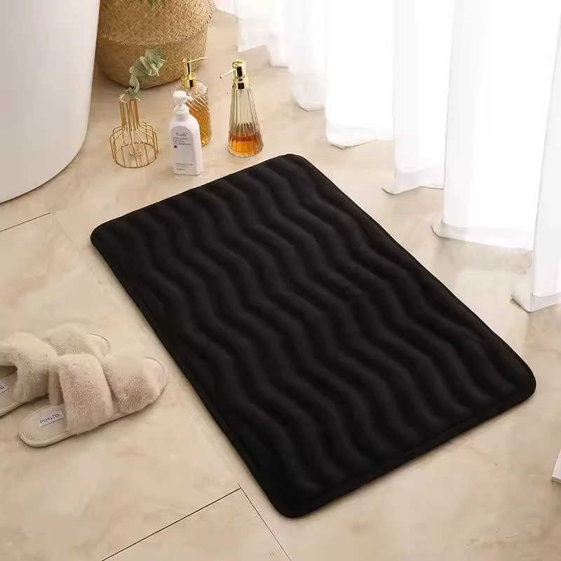 Memory Foam Bathroom Mat - Absorbent Non-Slip Bath Mat, Solid Color Bathroom Rugs and Bath Mats for Bathroom, Ideal for Bedroom and Living Room, Soft and Durable Bathroom Floor Mat