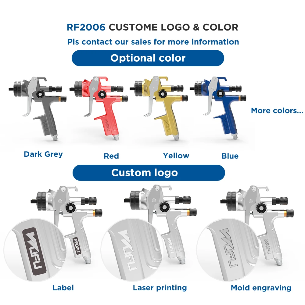 RF2006 Professional Gravity Feed LVMP HVLP Pneumatic air Spray Gun