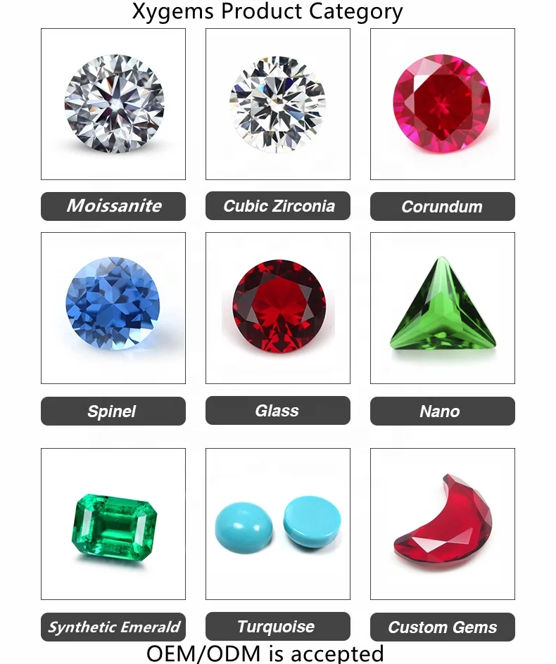 Xygems 19 Color Chart champagne Round Jewelry CZ Stone Piedras Zircons Gemstones