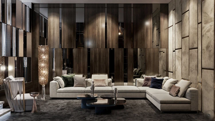 Dg Luxury Italian Design Upolstered L Shape Living Room Sofe Set Modern ...