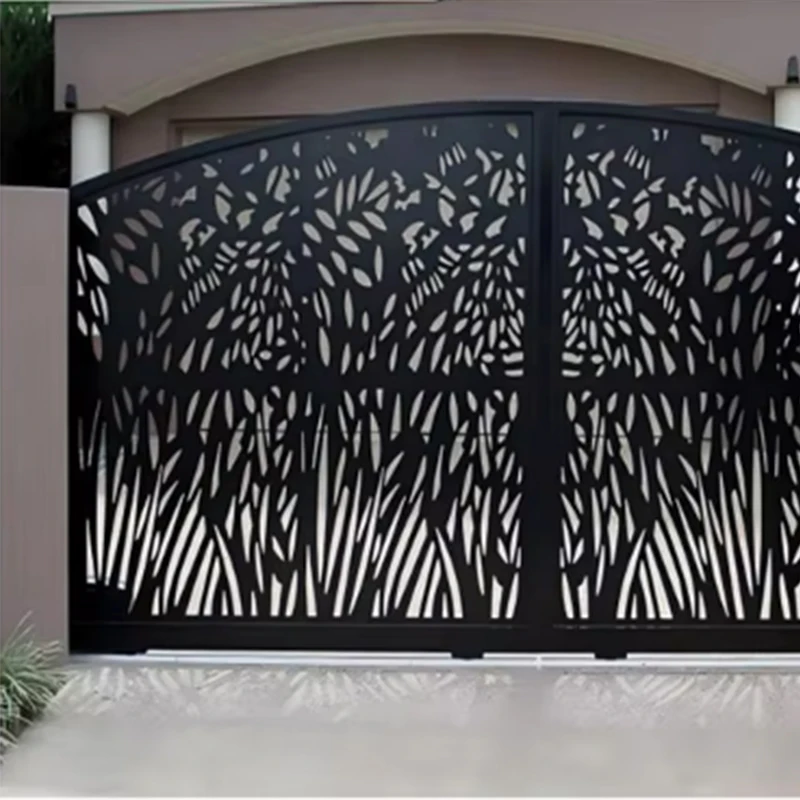 product decorative low carbon steel laser cut modern corrosion resistant eco friendly fence panels system gate aluminum boundary wall-2