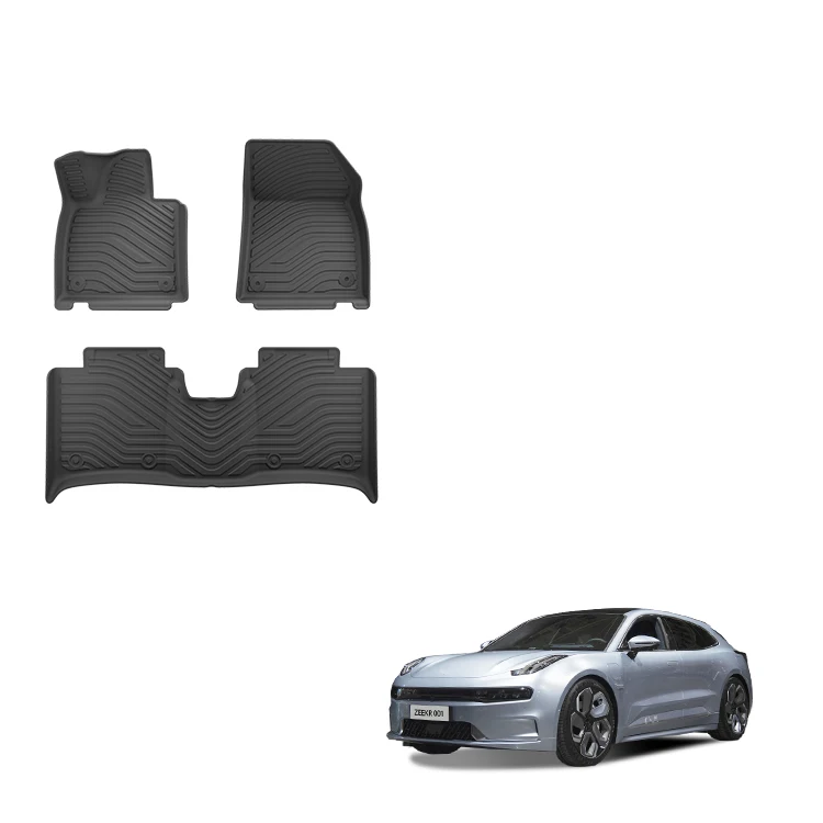 Alfombrillas de coche con volante a la izquierda para Zeekr 001 2001-2003, de goma TPE, impermeables, para interior de coche