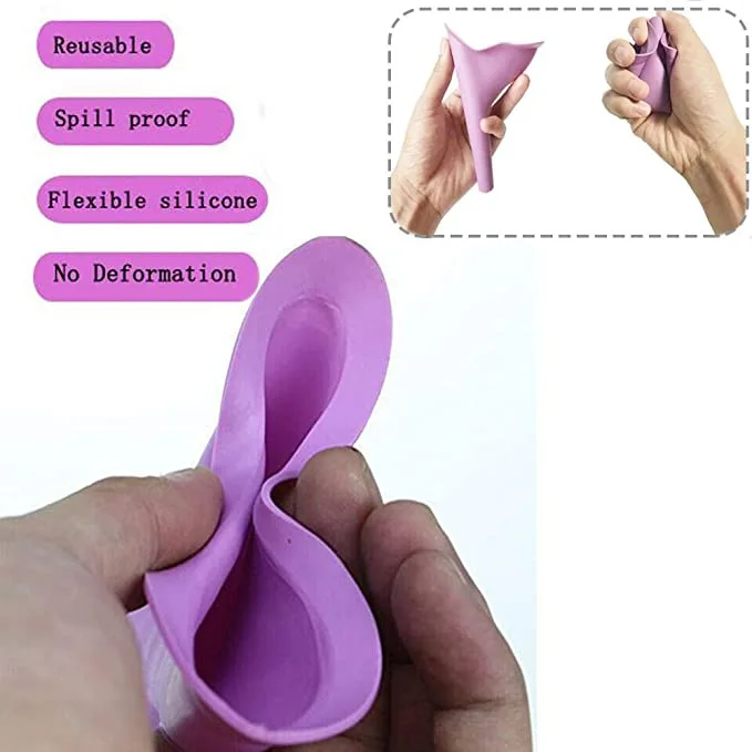 Portable Women Female Urinal Soft Silicone Urination Device Travel
