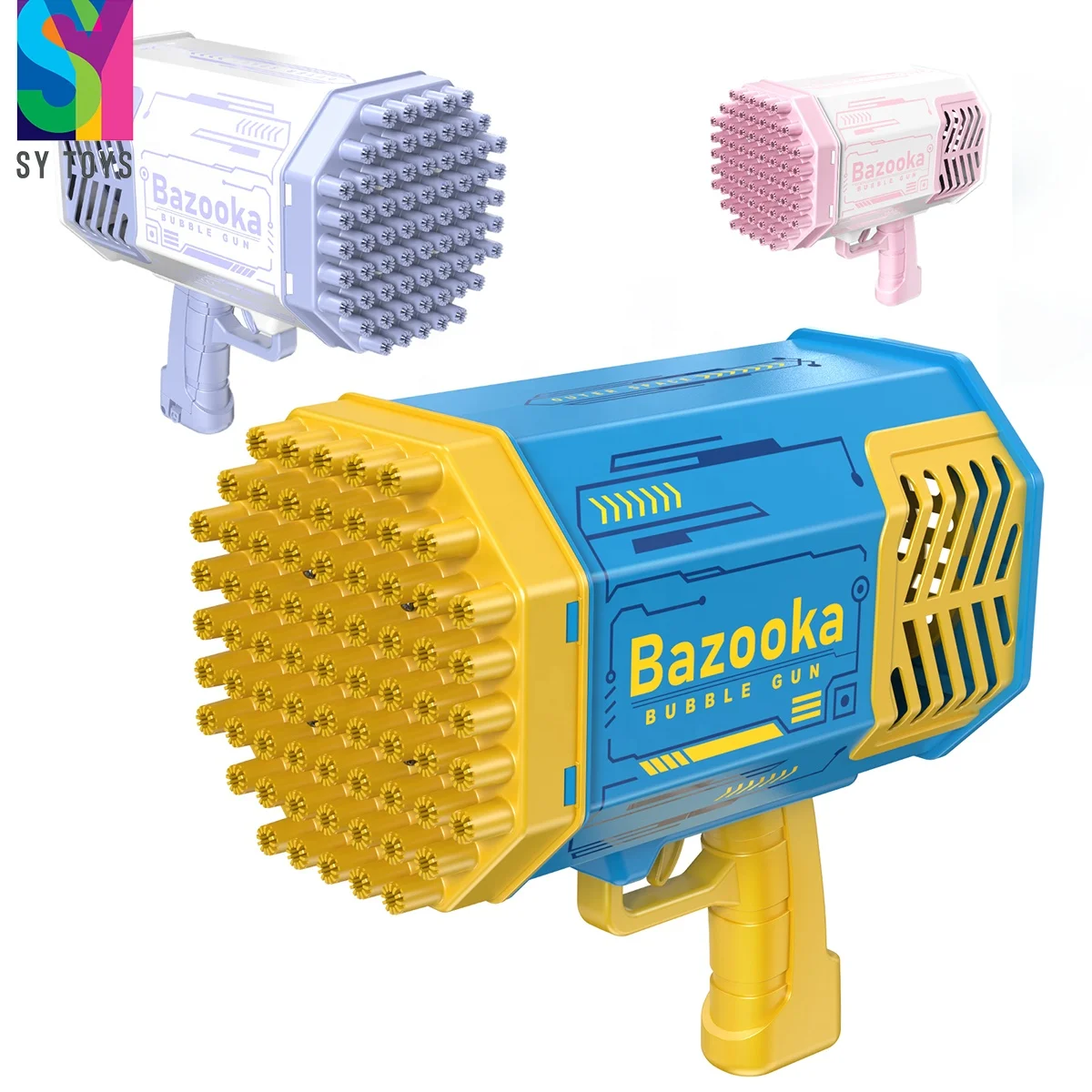 Детская электрическая пузырчатая машина SY с красочными огнями и 69