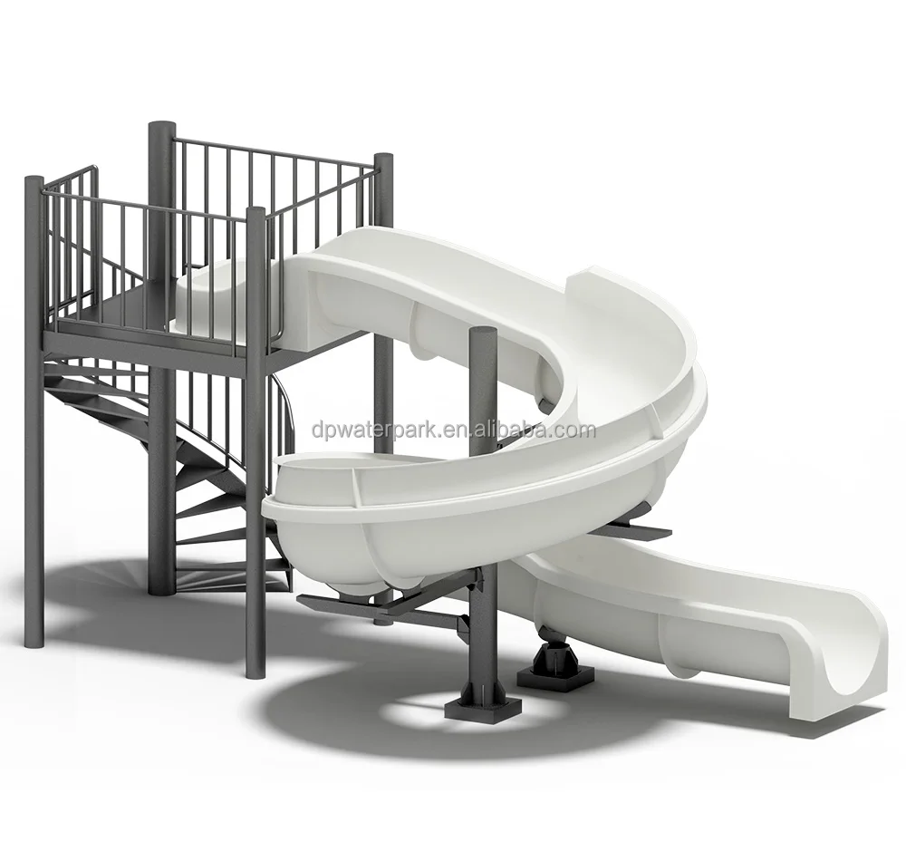 Customized 2.3 Meter High Small Fiberglass Swimming Pool Slide for Home and Private Pool