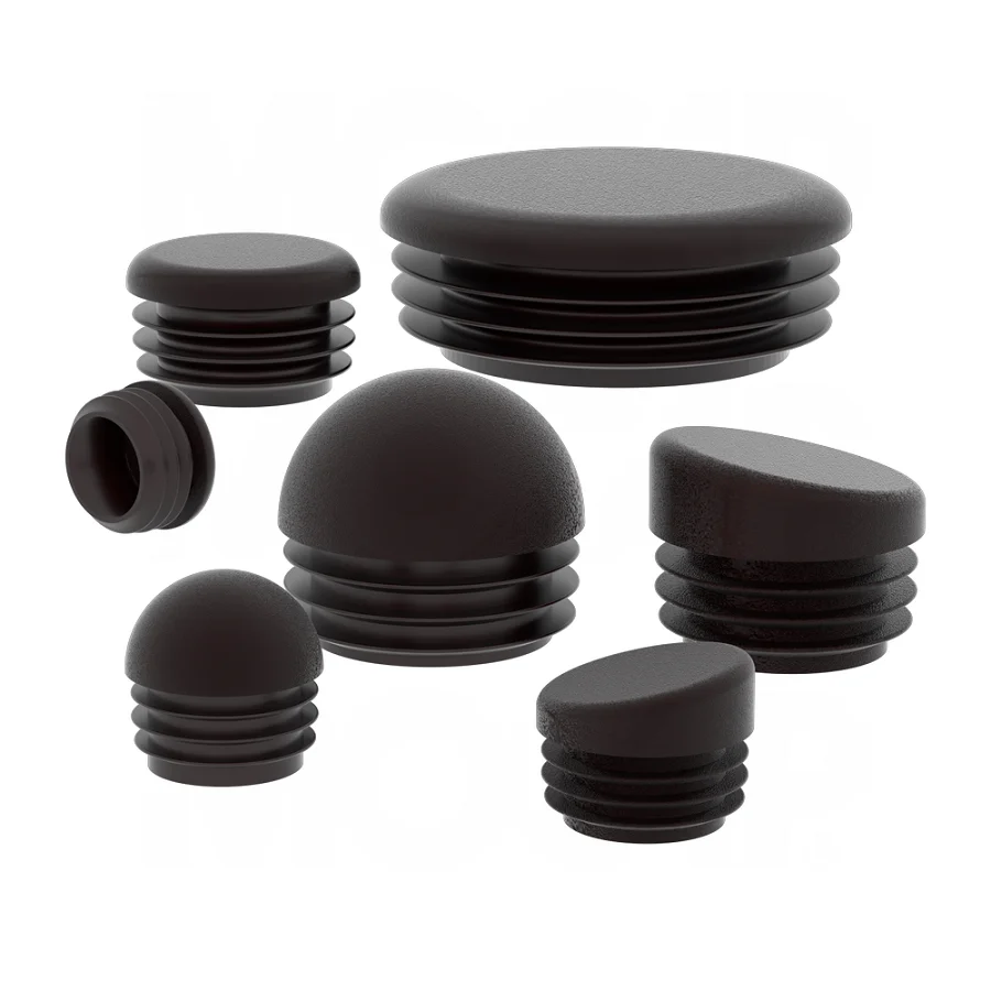 2 Bouchons D'obturation Ronds En Plastique Noir 22 Mm - Uxcell, Pour Tubes Et Profils