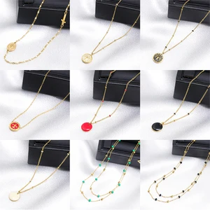 Real 18K Gold Plated Engraved Family Name Pendant Tree of Life Necklace Multiple Names Jewelry Gift for Family and Mom