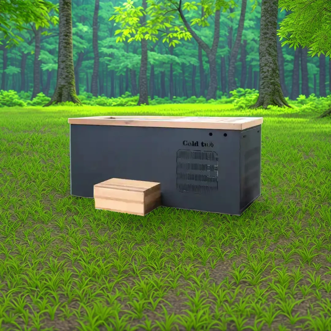 Wooden Stainless Steel Cold Plunge Chiller Recovery Pod Ice Bath Wood