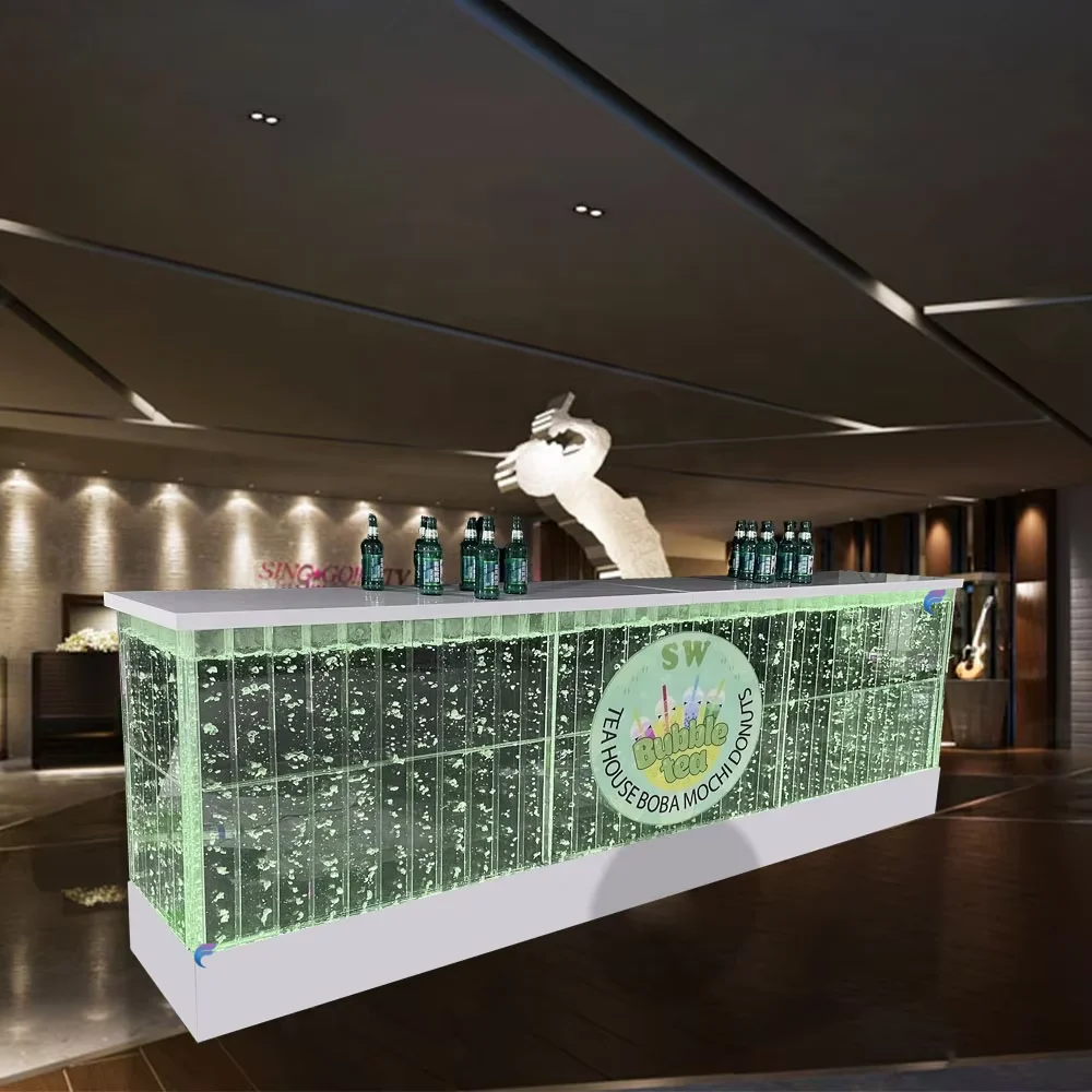 Led Counter Table LED Counter Table - Modern Bar Furniture with Acrylic Design
