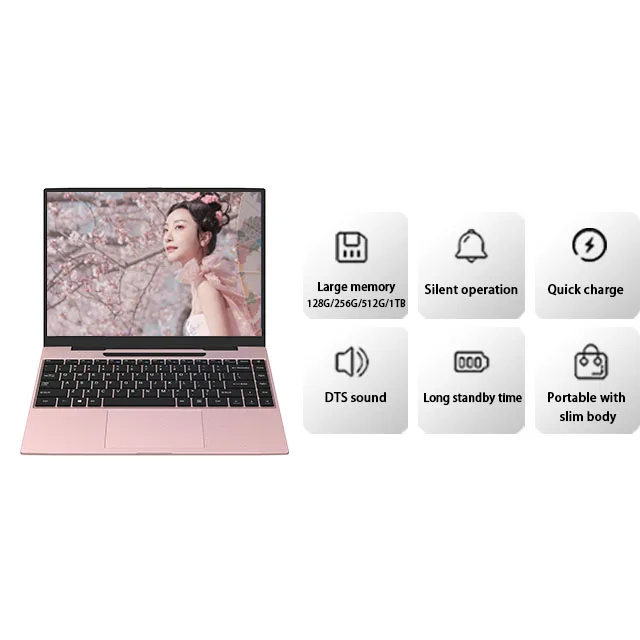 Original Factory Notebook Intel J4125 CPU 8GB DDR4 RAM 128G SSD Intel GPU 13.9 Inch 3K Win 10 Slim Laptop for Office Student