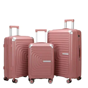 Luxury Ultra-Lightweight 20/24/28 Inch PP Carry-On Luggage Durable Fashionable Classic Large Capacity for Business Leisure Use