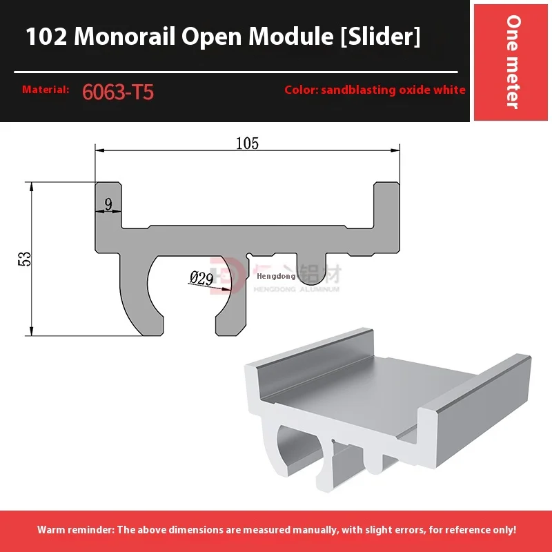 102 Single Rail Linear Guide Rail Machine Slide Block Semi-Enclosed & Fully Enclosed Screw Modules 6000 Series Grade factory