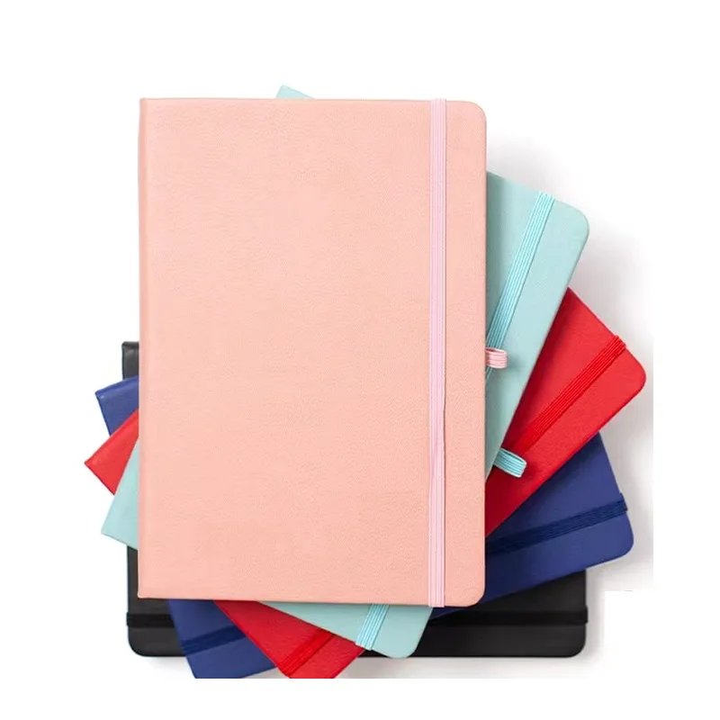 Custom Printed Paper Classic Design Business Top PU Leather Diary Hardcover Moleskin Journal Planner Notebook