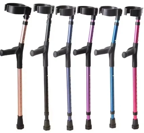 Disabled Crutches Aluminum Height Adjustable Walking Aids telescopic Handle elbow crutch for elderly people