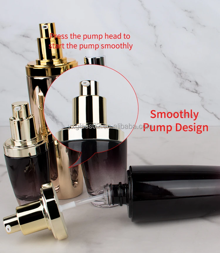 oil dropper bottle flask with gold dropper matte black cosmetic bottle packaging skincare packaging full set luxury manufacture