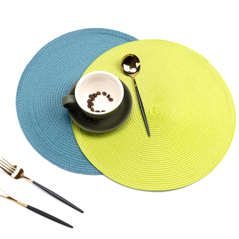 Starunk Modern Luxury Washable Nonslip Placemats Round Pp Material Durable Table Place Mat