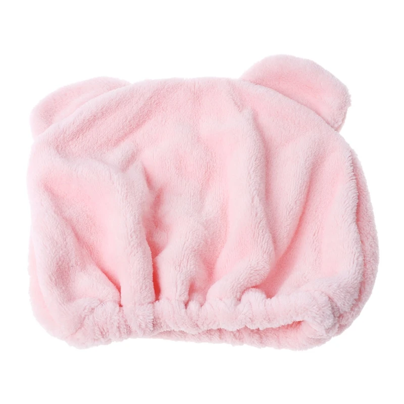 Women Hair Dry Cap Hair-Drying Hat Head Wrapped Towel Absorbing Bathing Turban Cartoon Cute Bear Shower towel 2021