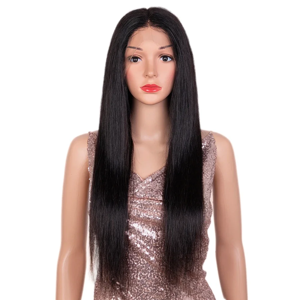 Glatte menschliche Haare blonde Lace Front Perücke gerade Bob Verschluss Gold brasilianische Highlight Cosplay Perücken_voghion.com