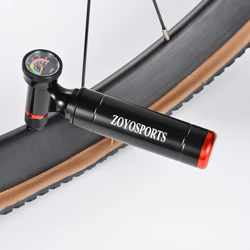 Pompa per bicicletta co2 con manometro in lega di alluminio_voghion.com