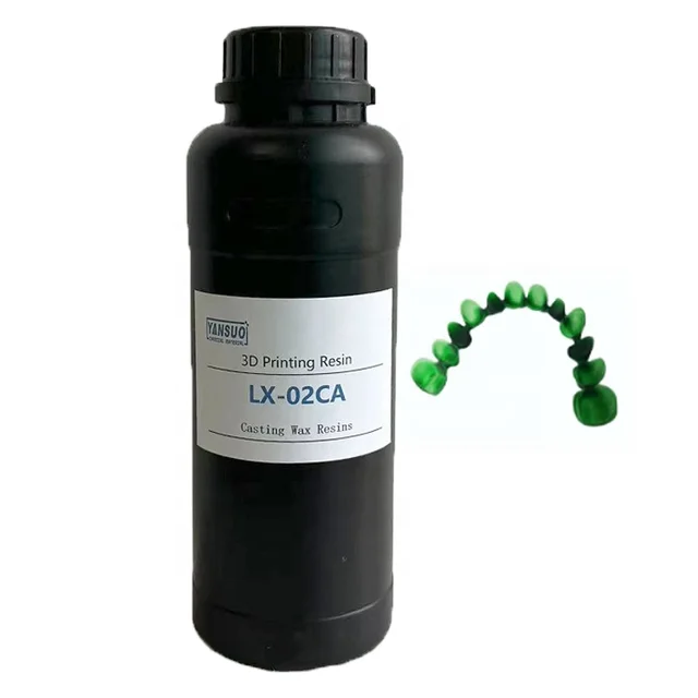 LX-02CA Liquid Photopolymer Casting Wax Resin 365-405nm LCD DLP printer 3D Printing Dental Castable Resin