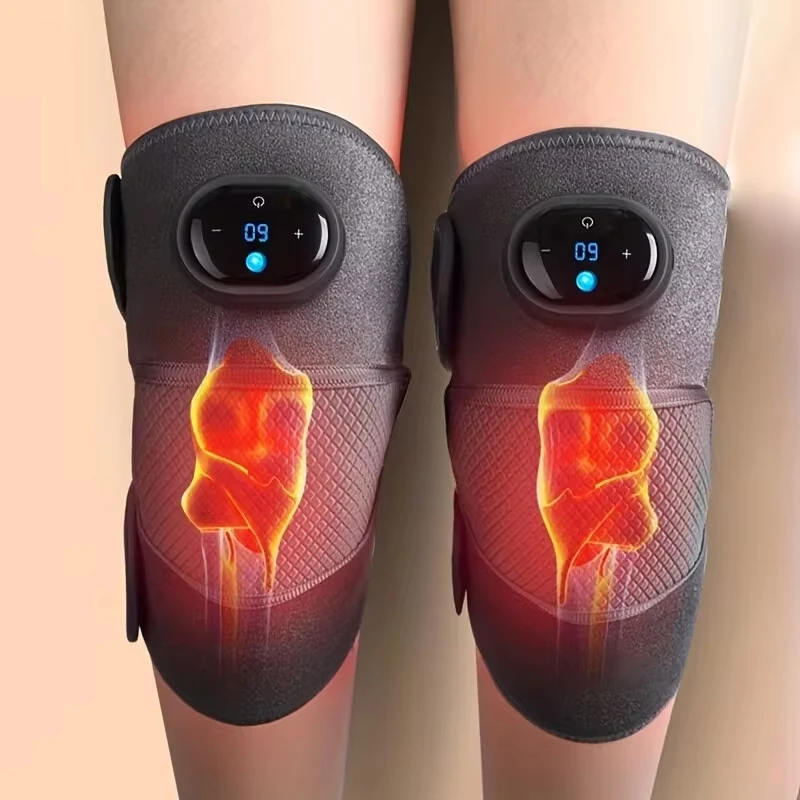 Portable Knee Health Care Professional Heated Vibration Full Coverage Hot Compression Knee Joint Wireless Knee Leg Massager