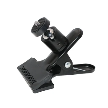 J016 Adjustable 1/4 UNC Screw 360 Rotating Panoramic Aluminum Camera Tripod Plate Ball Head Super Clamp detail image