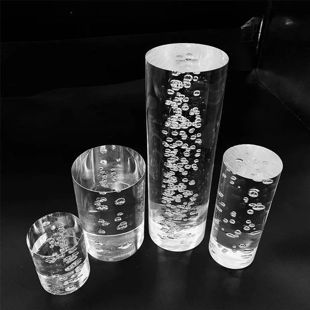 Xinkeda 30mm Extruded Plastic PMMA Acrylic Bubble Rod for Building LED Light Display Decor Bar Aquarium