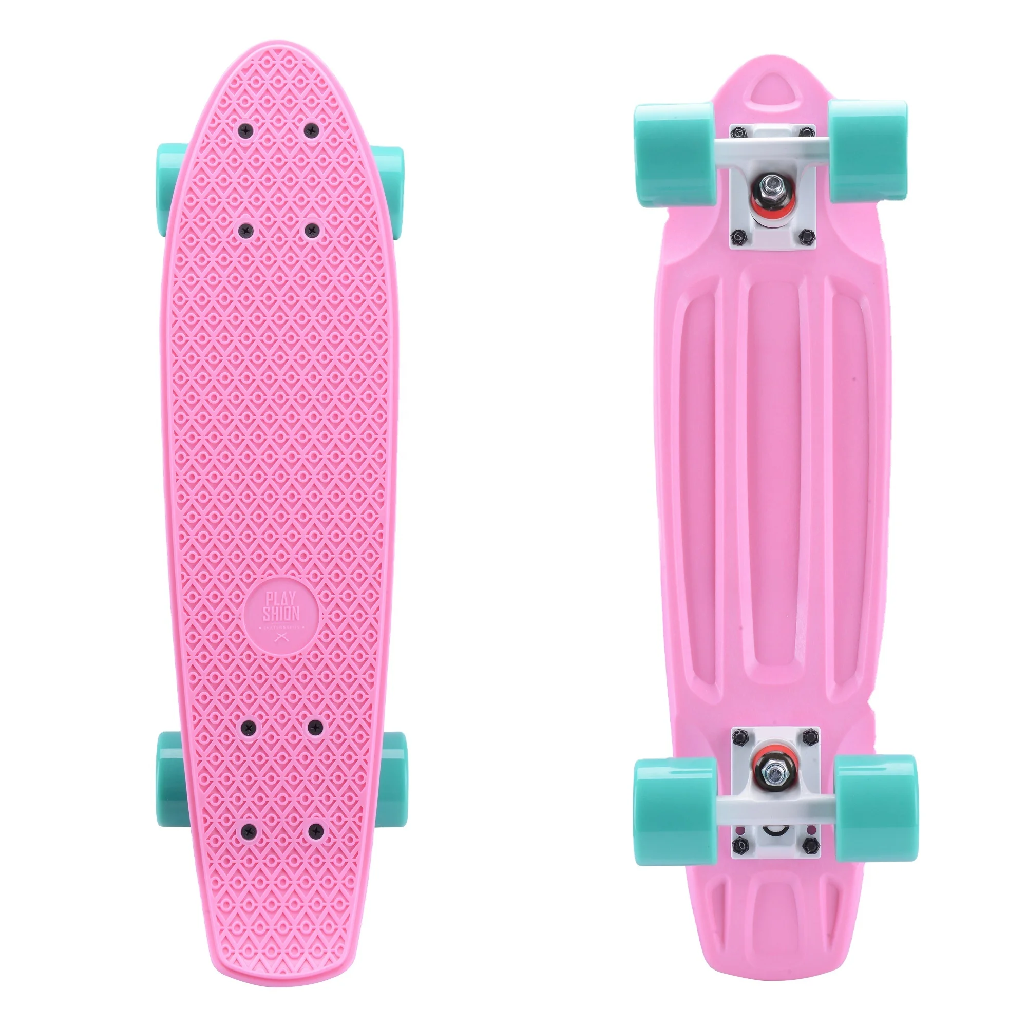 Skateboard Retro 22 in Mini Cruiser Plastic Board Perfect Complete Board Kid Toy 