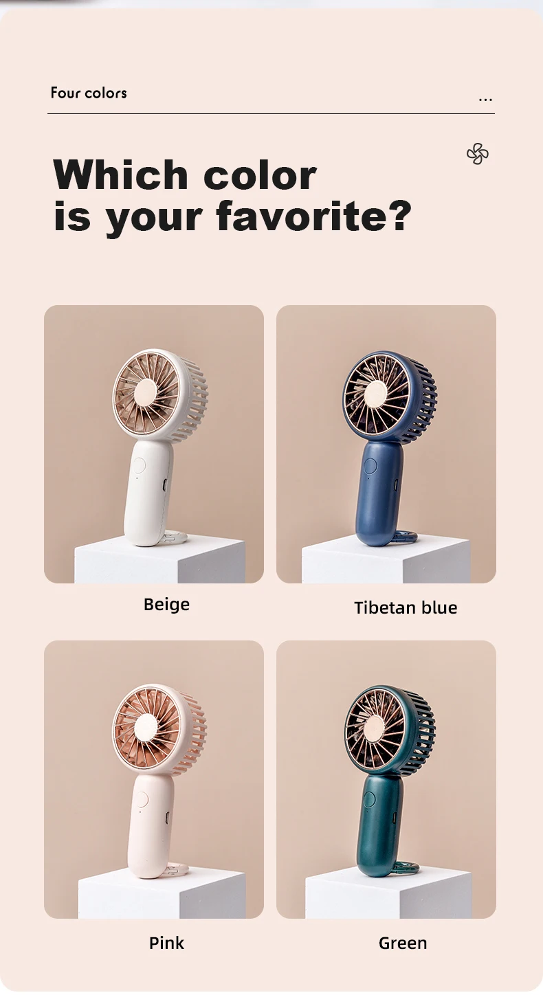 Тихий маленький портативный электрический вентилятор настольный USB-зарядка карманный мини-вентилятор для занятий